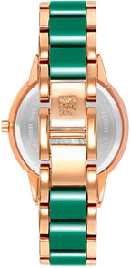 ساعة آن كلاين AK/3344GNRG نسائية بمينا أخضر