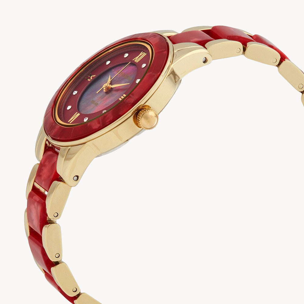 آن كلاين AK/3610GPRD — ساعة نسائية بمينا أحمر