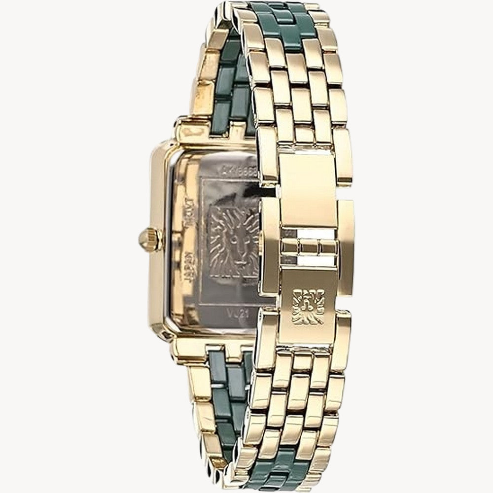 آن كلاين AK/3668GNGB — ساعة نسائية بمينا خضراء