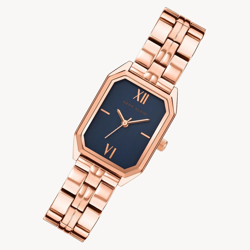 آن كلاين AK/3774NVRG — ساعة نسائية بمينا زرقاء