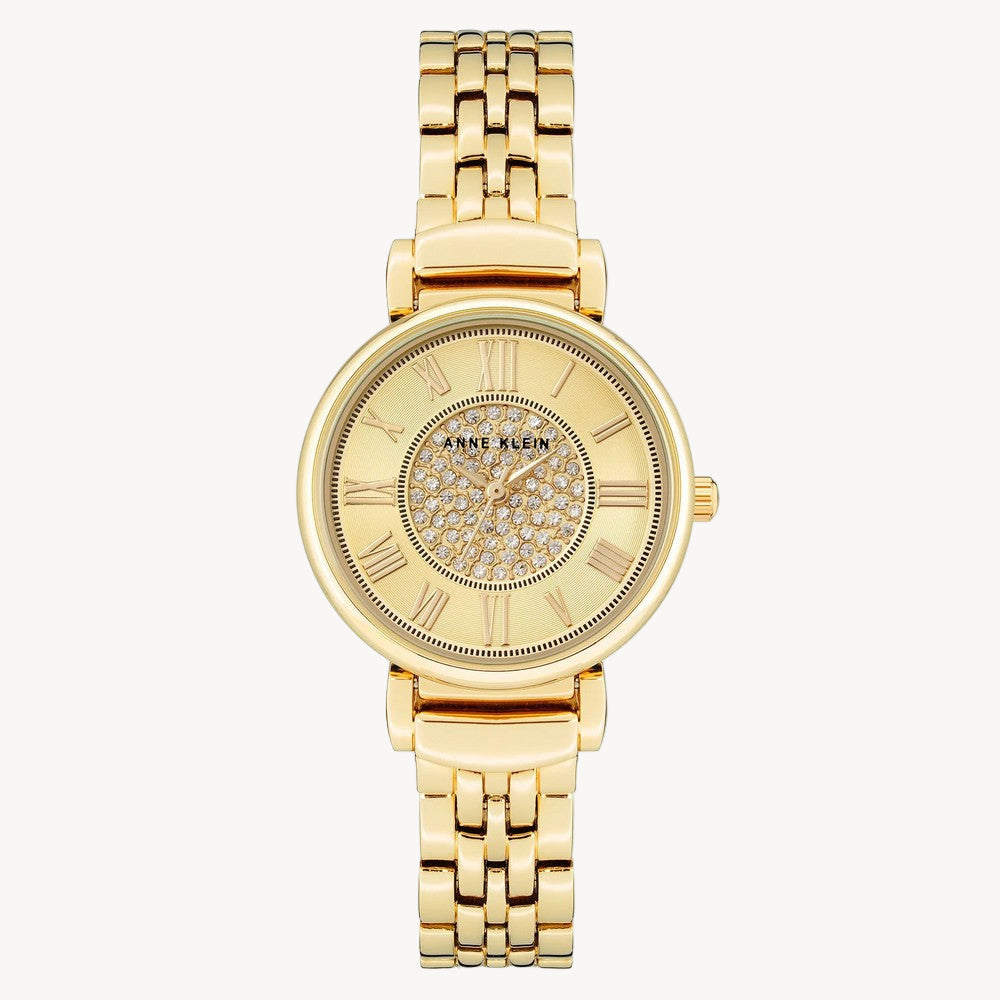 آن كلاين AK/3872CHGB — ساعة نسائية بمينا بلون الشمبانيا