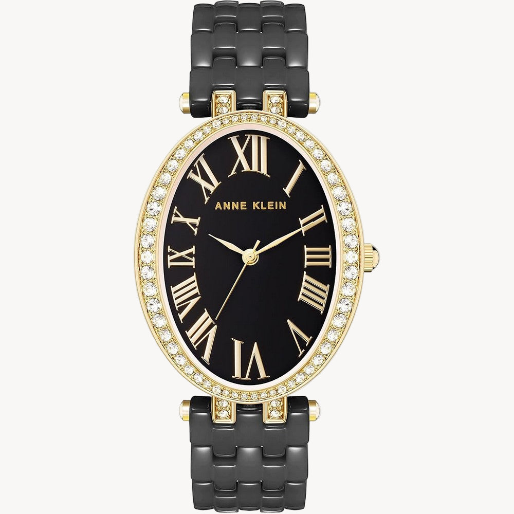 آن كلاين AK/3900BKGB — ساعة نسائية بمينا أسود