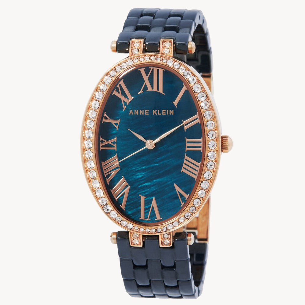 آن كلاين AK/3900RGNV — ساعة نسائية بمينا خضراء