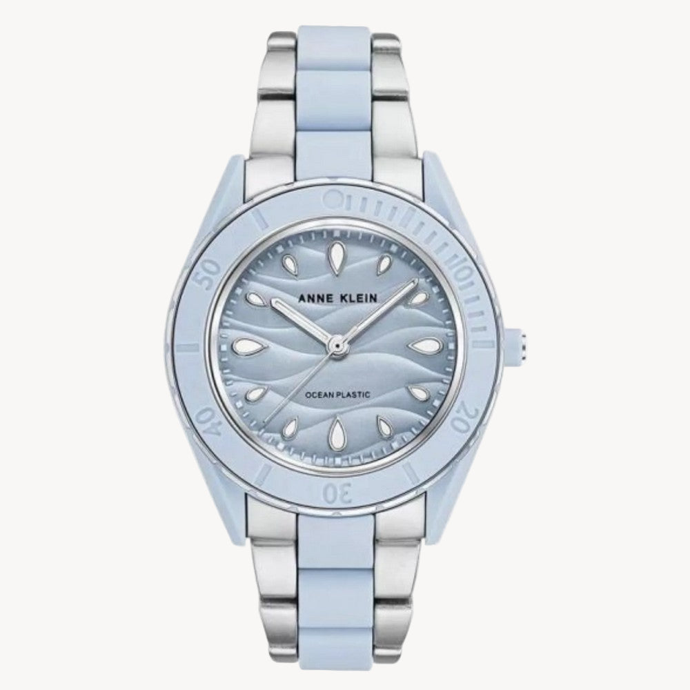 آن كلاين AK/3911LBSV — ساعة نسائية بمينا أزرق فاتح