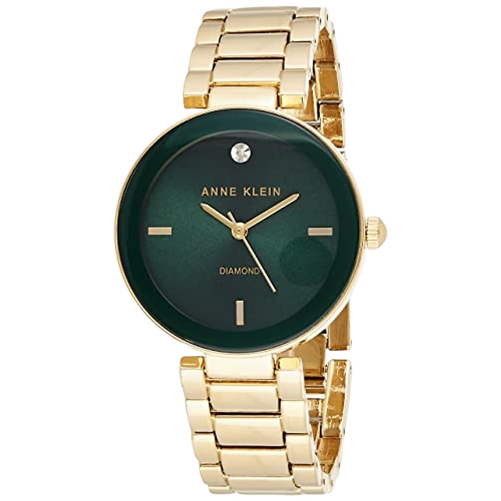 Anne Klein AK/1362GNGB Women's Genuine Diamond Dial Bracelet Watch