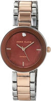 Anne Klein AK/1363BNRT Women's Genuine Diamond Dial Bracelet Watch