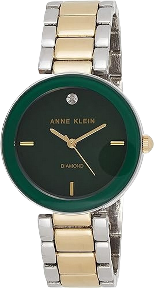 Anne Klein AK/1363GNTT Women's Genuine Diamond Dial Bracelet Watch
