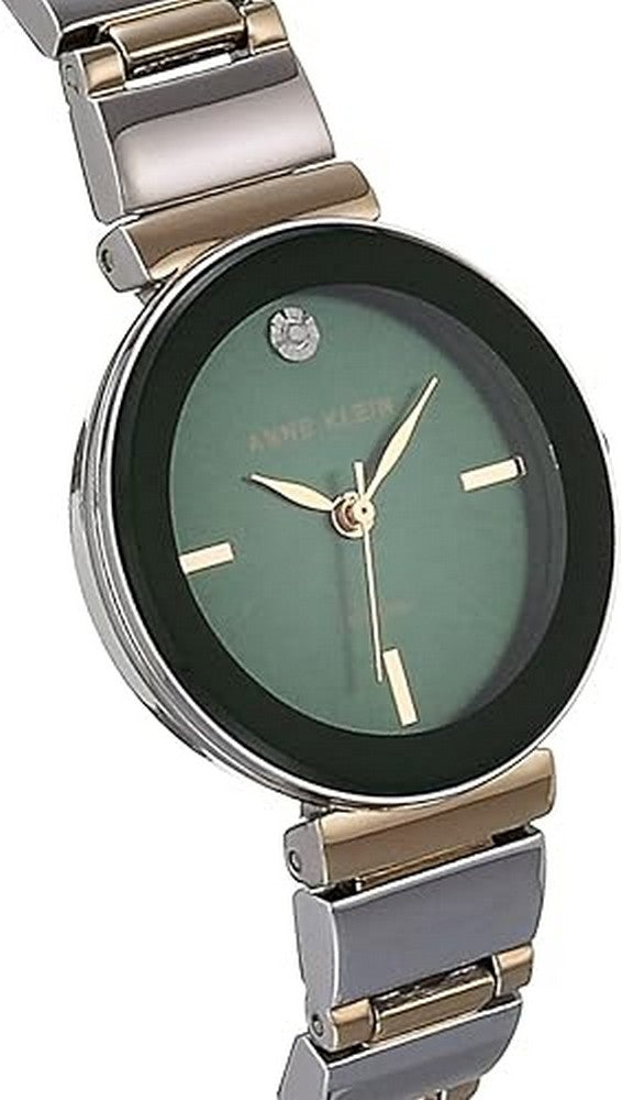 Anne Klein AK/1363GNTT Women's Genuine Diamond Dial Bracelet Watch