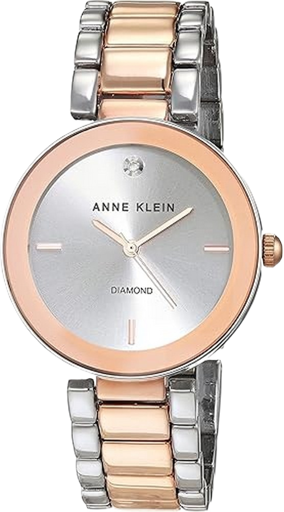 Anne Klein AK/1363SVRT Diamond Accents Silver Dial Quartz Womens Watch