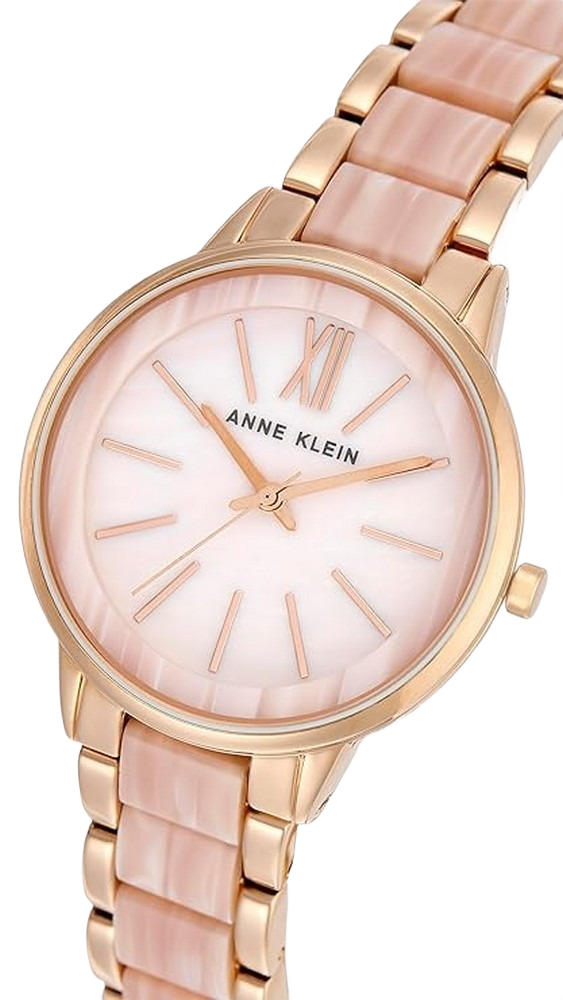 ANNE KLEIN AK 1412PKRG Women Mother of Pearl Dial & Bracelet Style Straps  Watch