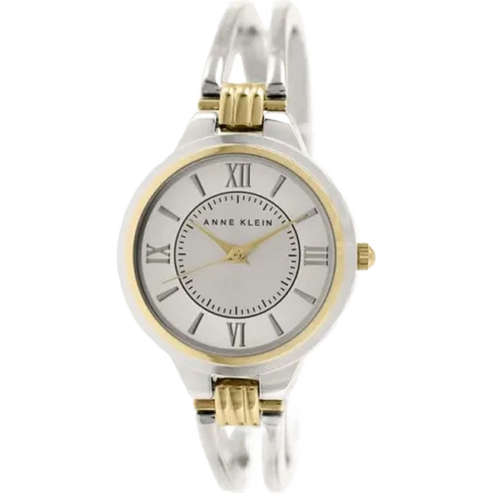 Anne Klein Women's AK/1441SVTT Two-Tone Open Bangle Watch