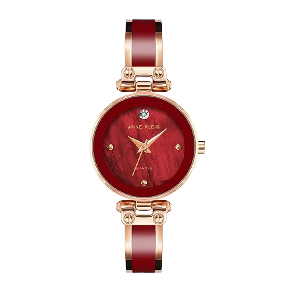 Anne Klein AK/1980BYRG Women's Genuine Diamond Dial Bangle Watch