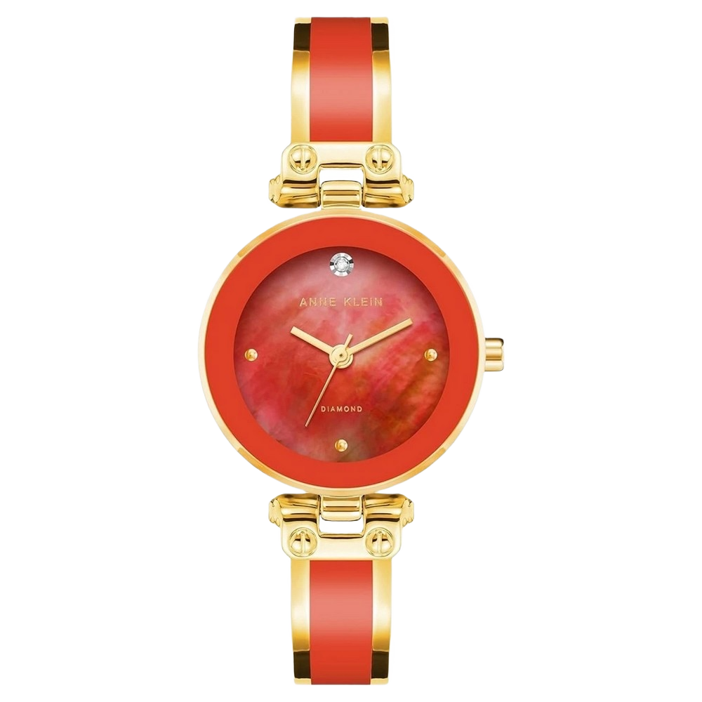 Anne Klein AK/1980RDGB Accented Red Dial Ladies Watch