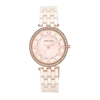 Anne Klein AK/2130RGLP Women's Premium Crystal, Ceramic Bracelet Watch