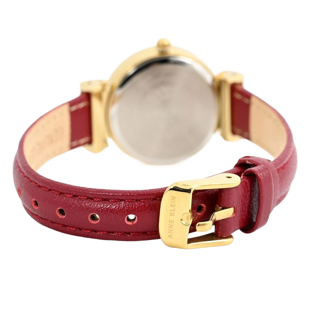Anne Klein AK-2246CRRD Women's Gold Leather Analog Quartz Fashion Watch