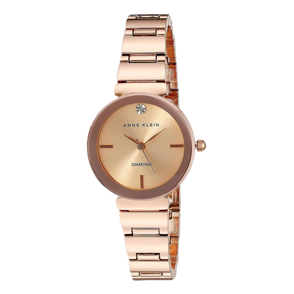 Anne Klein AK-2434RGRG Women's Diamond Accent Rose Bracelet Watch