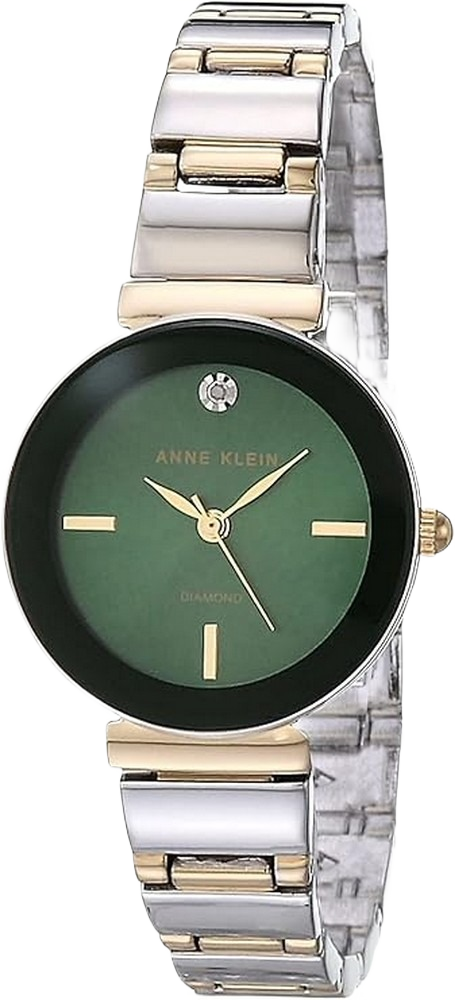 Anne Klein AK/2435GNTT Classic Quartz Green Dial Women's Watch