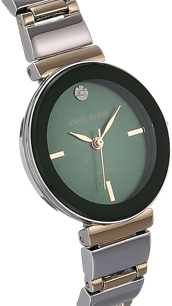 Anne Klein AK/2435GNTT Classic Quartz Green Dial Women's Watch
