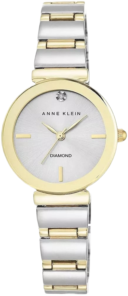 Anne Klein AK/2435SVTT Women's Genuine Diamond Dial Bracelet Watch