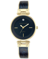 Anne Klein AK/2512NVGB Women's Diamond Accent Gold-Tone and Navy Bracelet Watch
