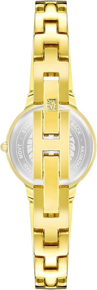 Anne Klein AK/2626BKGB Women's Genuine Diamond Dial Bangle Watch