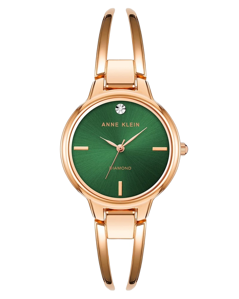 Anne Klein AK/2626GNRG Women's Genuine Diamond Dial Bangle Watch