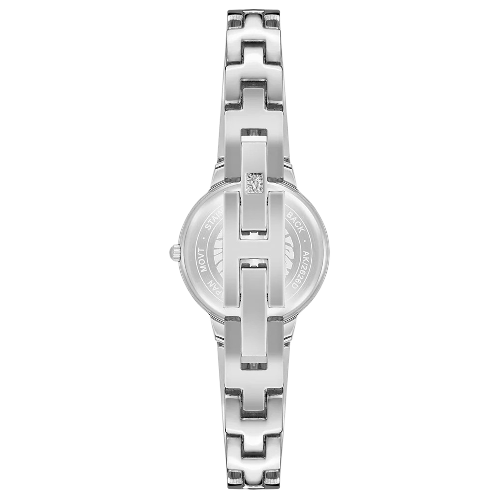 Anne Klein AK/2627BKSV Black Diamond Dial Analog Quartz Women's Watch