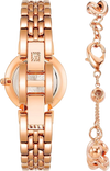 Anne Klein AK/2928NVST Women's Premium Crystal Accented Watch and Bracelet Set