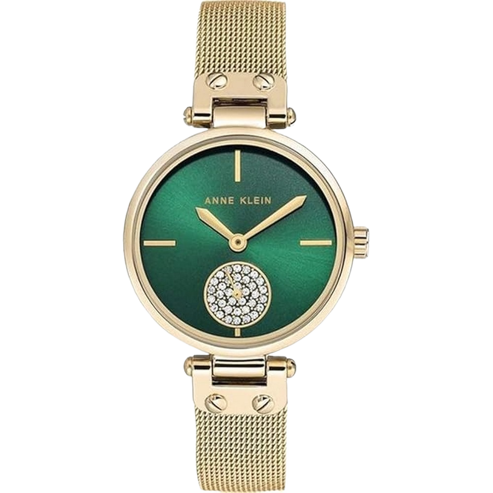 Anne Klein AK/3000GNGB Swarovski Crystals Green Dial Ladies Watch