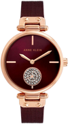 Anne Klein AK/3000RGBY Women's Crystal Burgundy Dial Watch