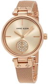 Anne Klein AK/3000RGRG Women's Premium Crystal Accented Mesh Bracelet Watch
