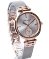 Anne Klein AK/3001SVRT Women's Premium Crystal Accented Mesh Bracelet Watch