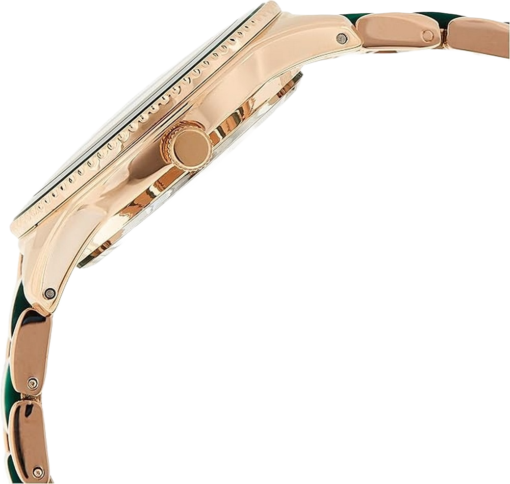 Anne Klein AK/3214GNRG Women's Quartz Watch with Analog Display and Resin Bracelet