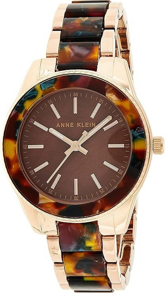 Anne Klein Women's Quartz Watch Resin Bracelet AK3214BNRG bracelet