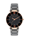 Anne Klein Women's AK/3266BKRG Premium Crystal Accented, Black Ceramic Bracelet Watch