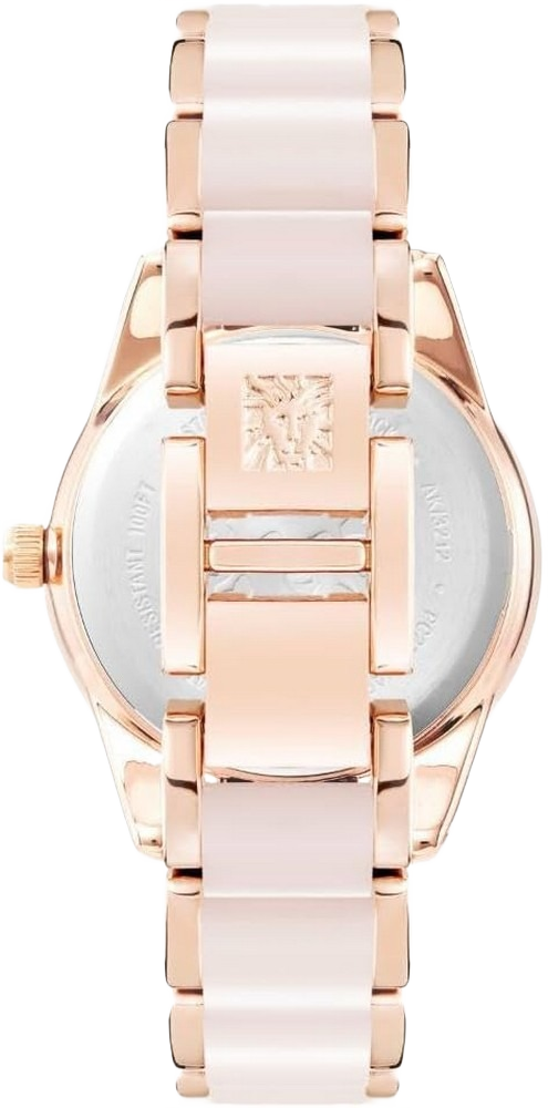 Anne Klein Women's AK/3266TPRG Premium Crystal Accented Ceramic Bracelet Watch