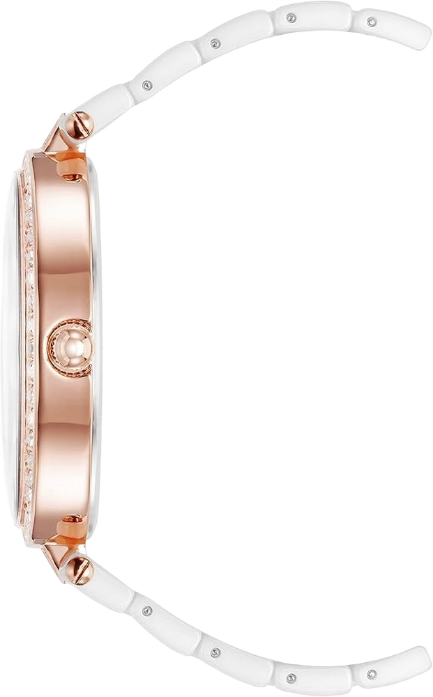 Anne Klein AK3900RGWT Women's Quartz Watch, Ceramic Bracelet