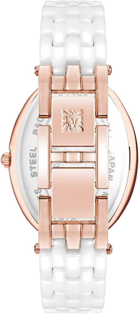 Anne Klein AK3900RGWT Women's Quartz Watch, Ceramic Bracelet