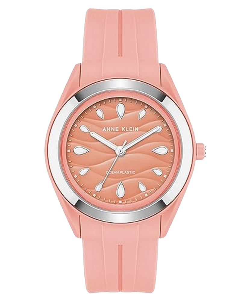 Anne Klein AK/3913SVCO Women's Coral Solar Ocean Work Plastic Metal Watch