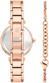 Anne Klein AK/3974BKST Women's Premium Crystal Accented Bangle Watch and Bracelet Set