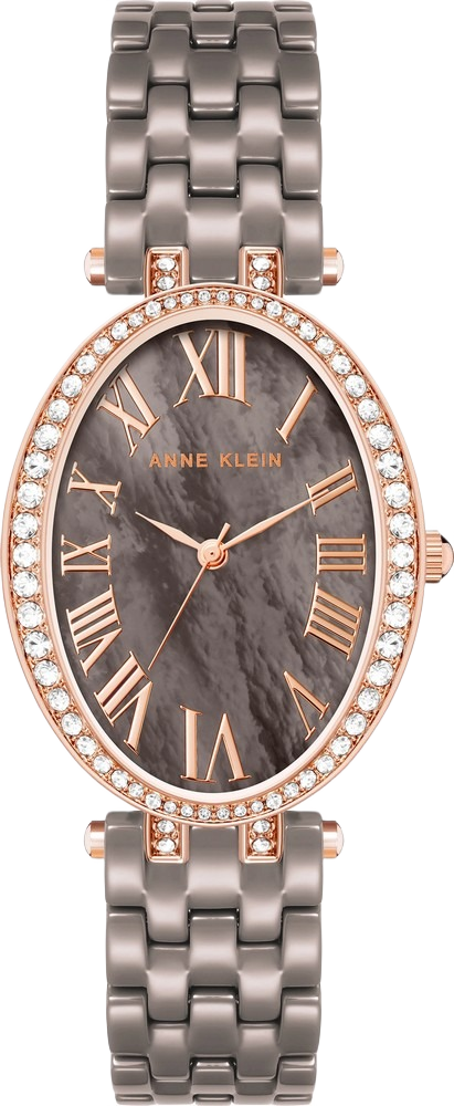 Anne Klein AK/3996RGTP Women's Three-Hand Quartz Taupe Ceramic Bracelet Watch