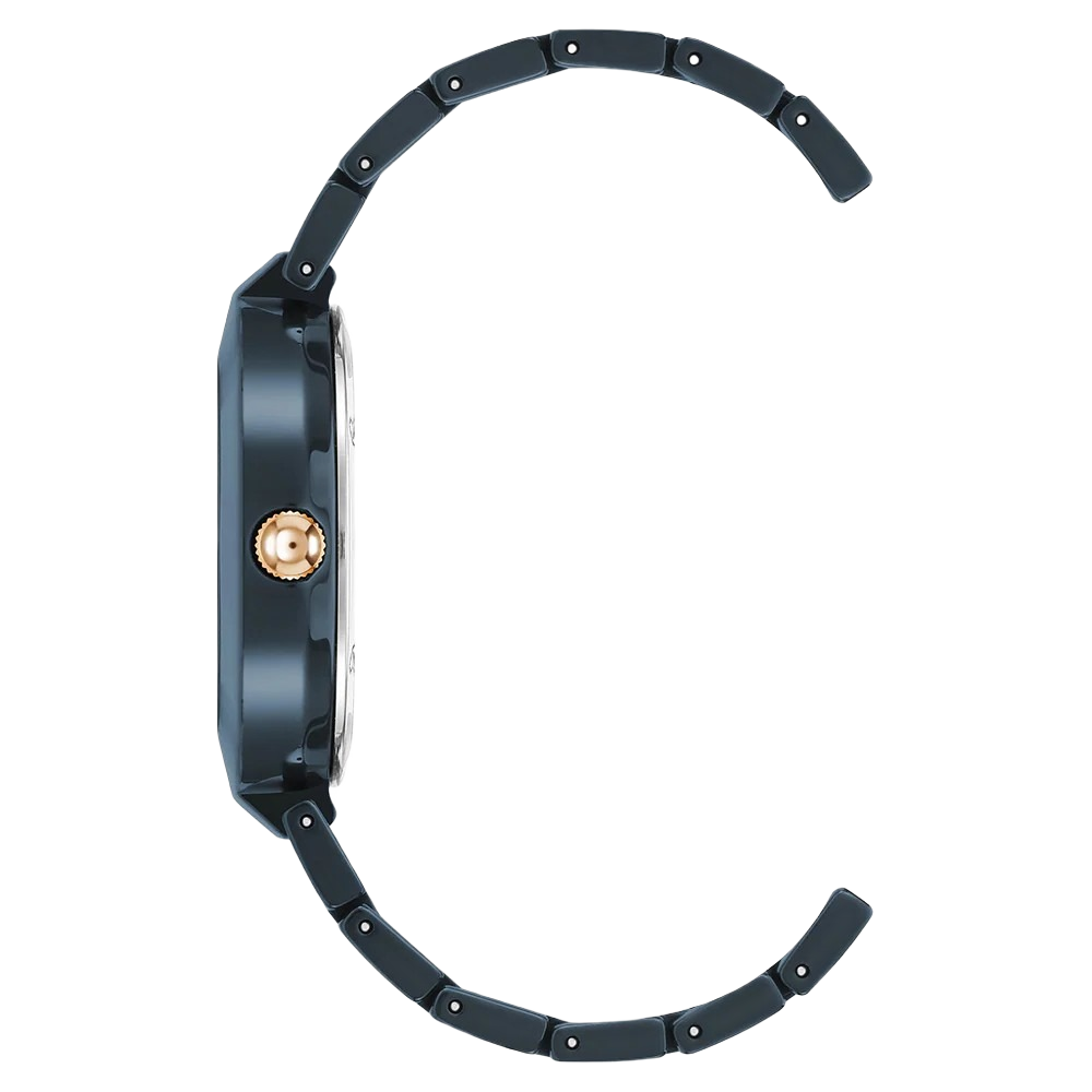 Anne Klein AK/4036NMNV Women's Three-Hand Quartz Navy Ceramic Bracelet Watch