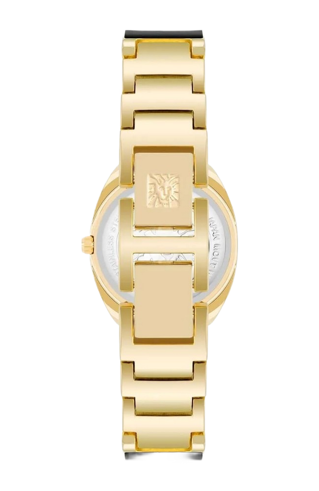 Anne Klein AK/4040GPBK Women Analog Enamel Watch