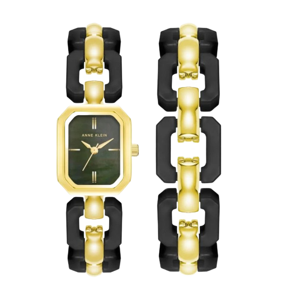 Anne Klein AK/4078BKST Black Dial Analog Quartz Women's Watch