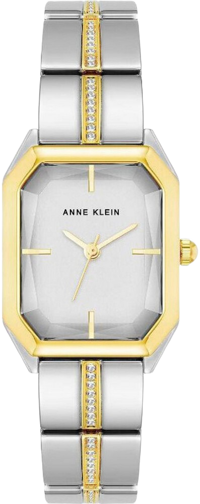 Anne Klein AK/4091SVTT Women's Premium Crystal Accented Bracelet Watch
