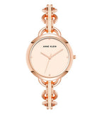 Anne Klein  AK/4092BHRG Women's Rose Gold-Tone & White Enamel Bracelet Watch