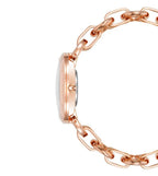 Anne Klein  AK/4092BHRG Women's Rose Gold-Tone & White Enamel Bracelet Watch