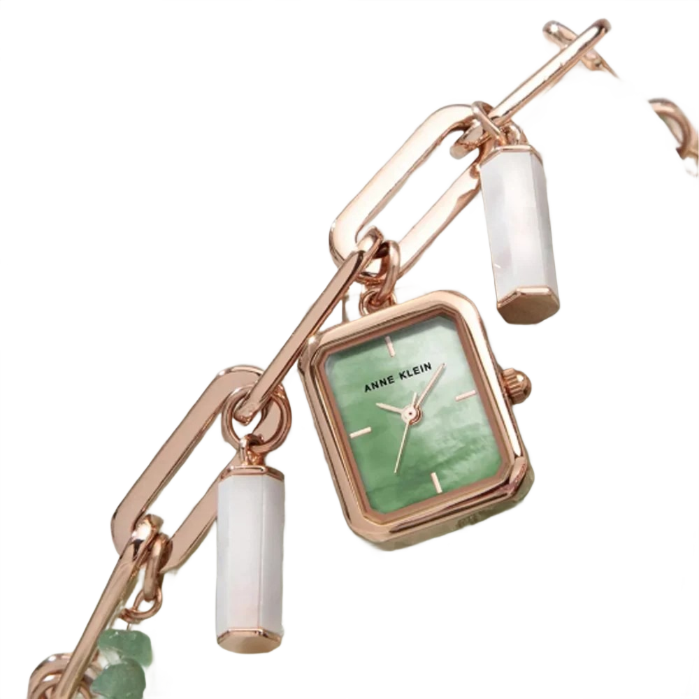 Anne Klein AK/4108AVCH Women's Three Hand Rose Gold-Tone Alloy Charm Watch