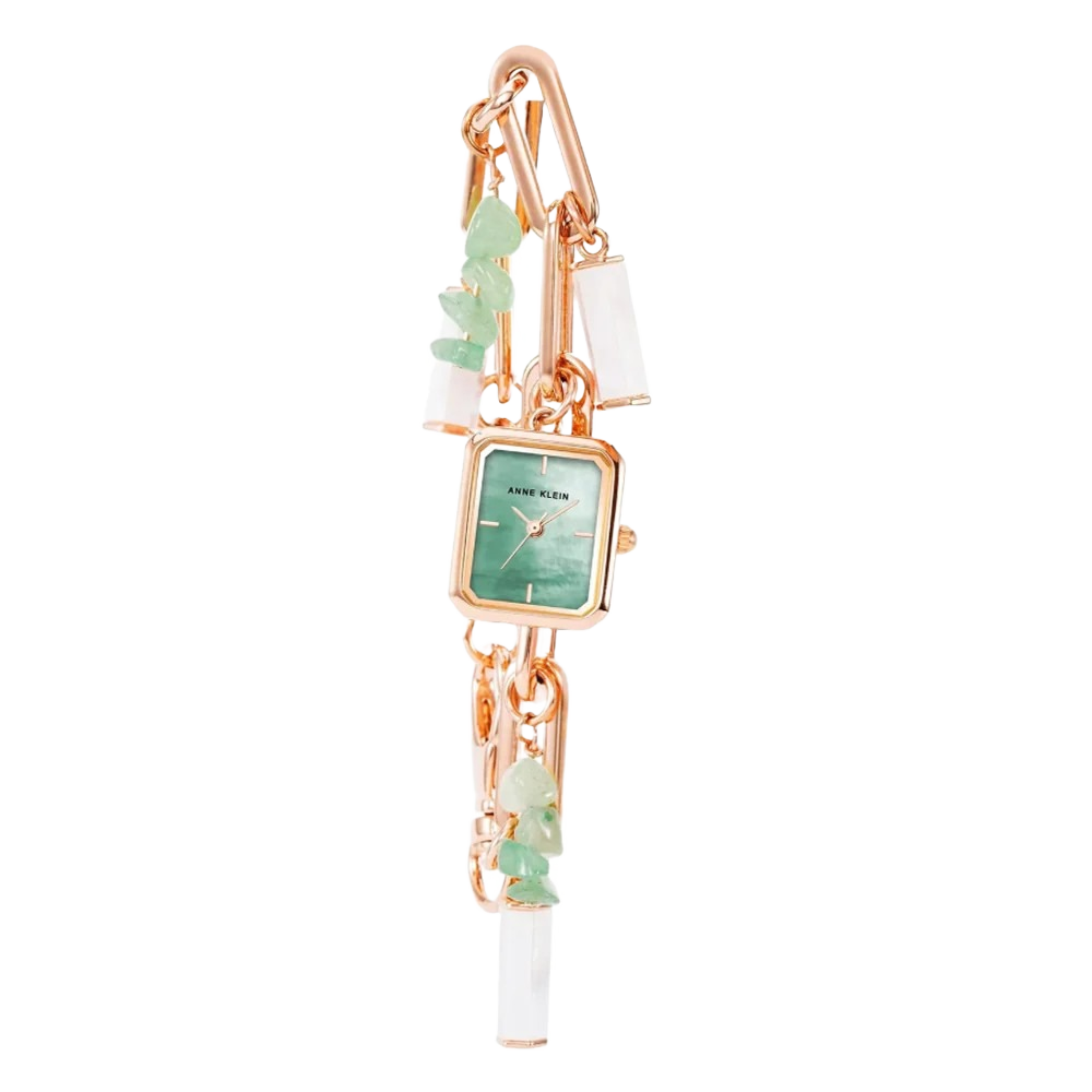 Anne Klein AK/4108AVCH Women's Three Hand Rose Gold-Tone Alloy Charm Watch