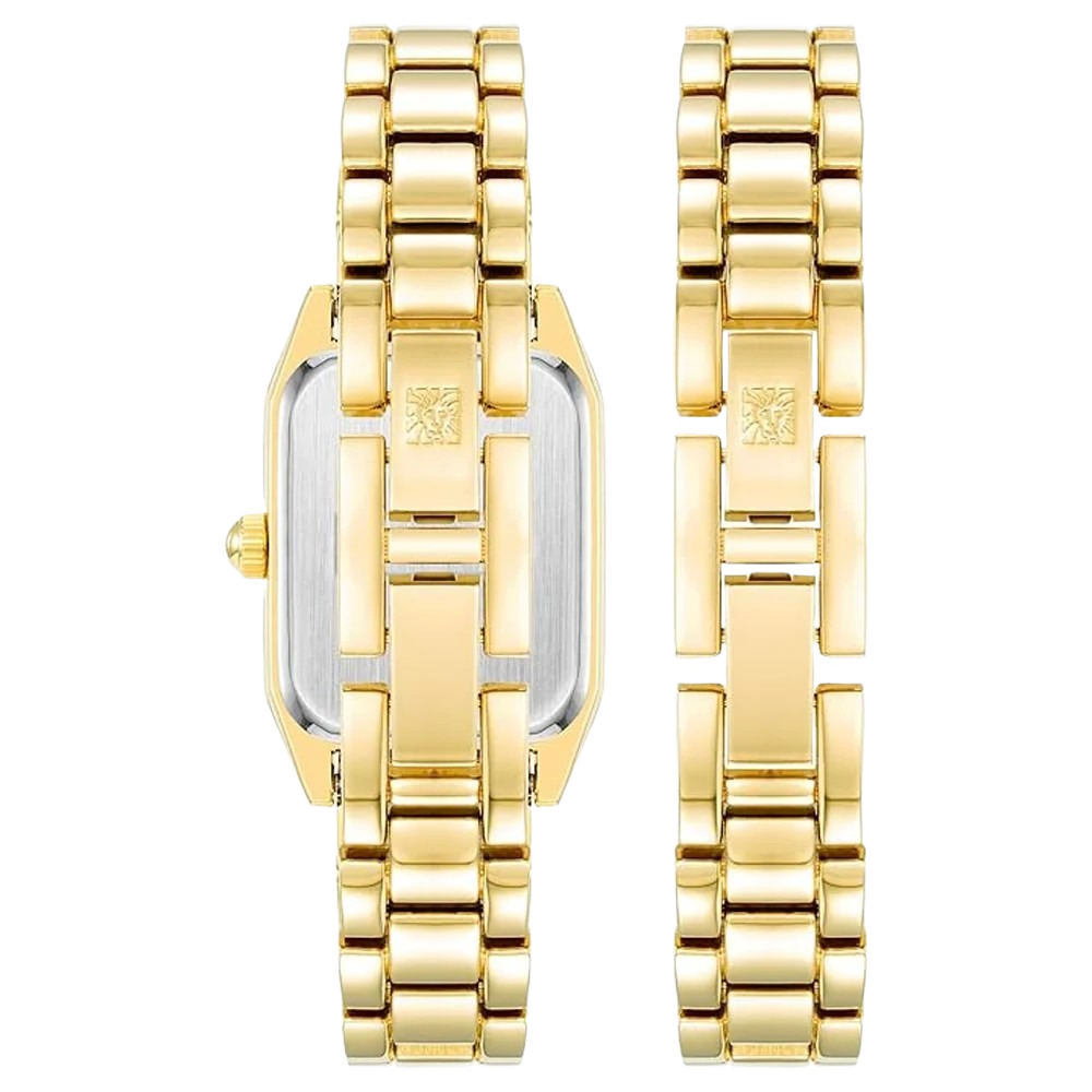 Anne Klein AK/5018GPST Women's Watch and Bracelet Set